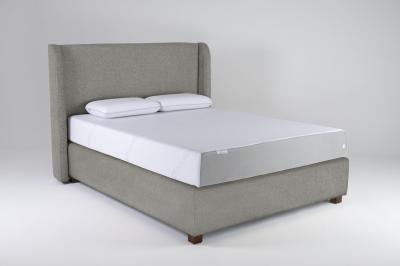 Foundation with Curved Wingback Bed Head & Mattress Bundle