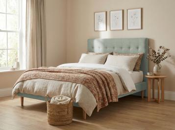 Barrington Tufted Button & Mattress Bundle